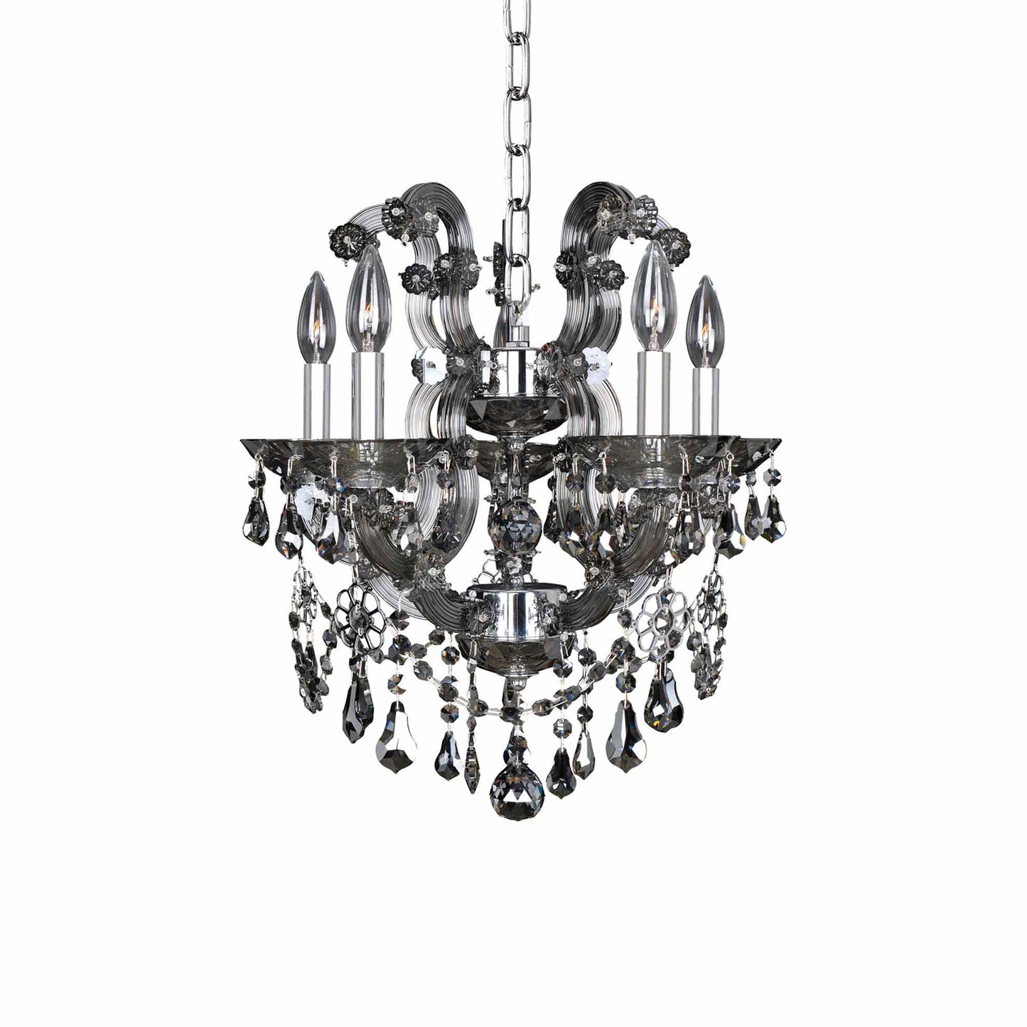 Brahms Chandelier in Smoke Fleet Argentine (5-Light).