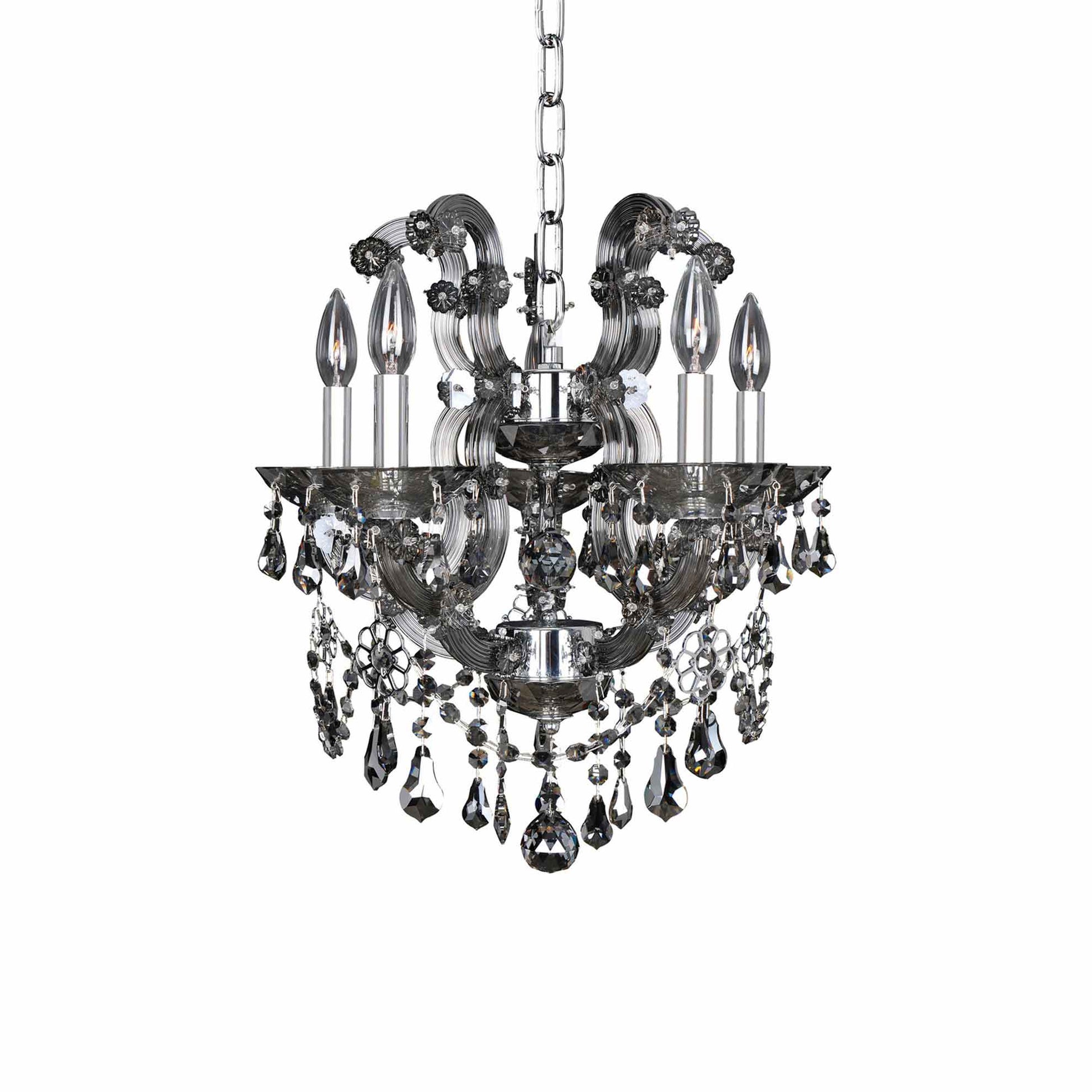 Brahms Chandelier in Smoke Fleet Argentine (5-Light).