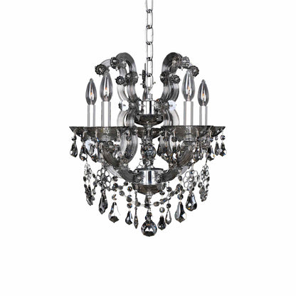 Brahms Chandelier in Smoke Fleet Argentine (5-Light).
