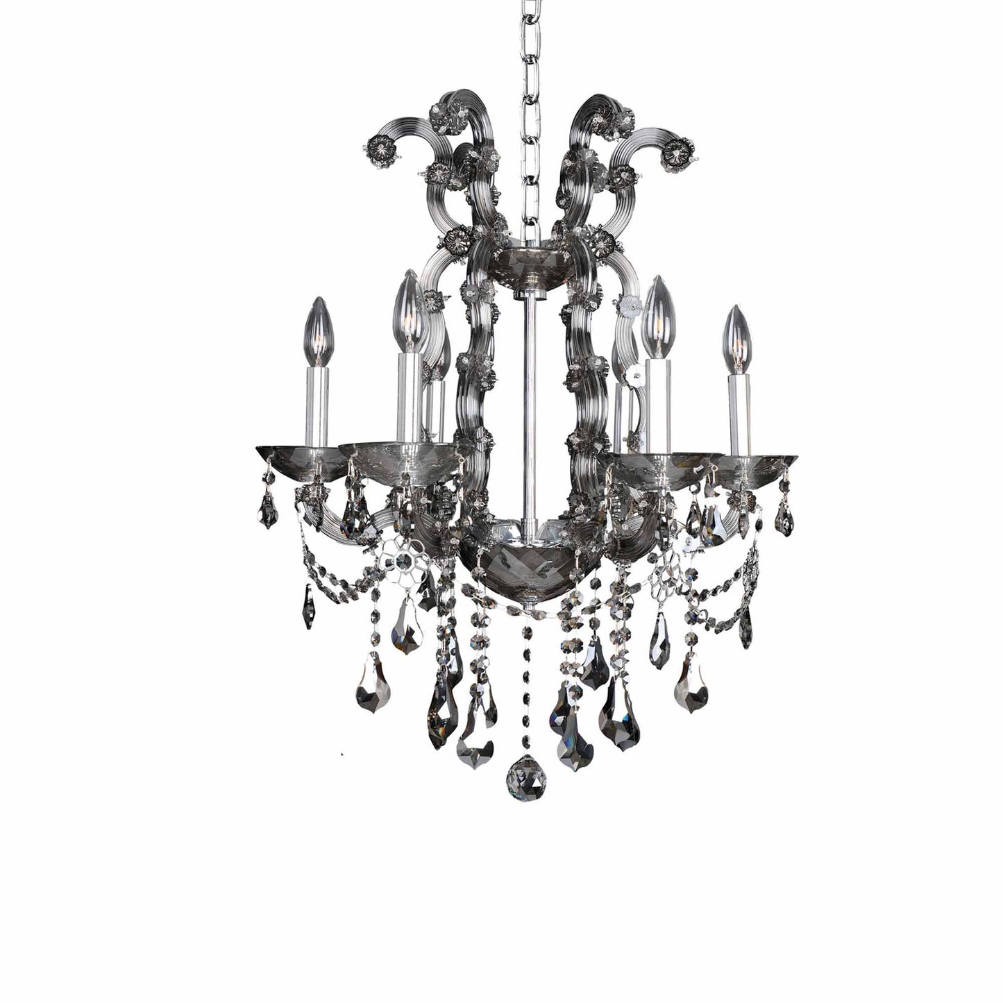 Brahms Chandelier in Smoke Fleet Argentine (6-Light).