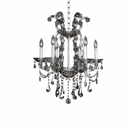 Brahms Chandelier in Smoke Fleet Argentine (6-Light).