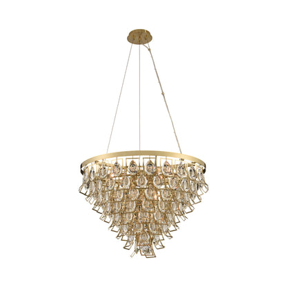 Carmella Chandelier in Brushed Brass (9-Light).