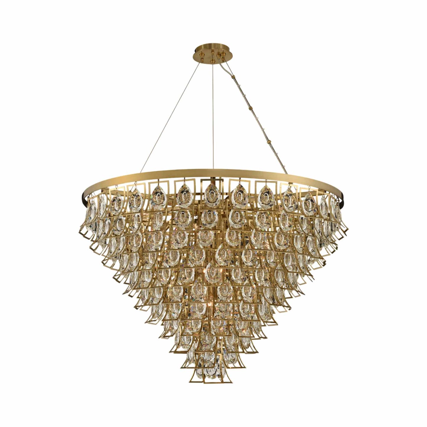 Carmella Chandelier in Brushed Brass (15-Light).
