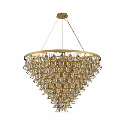 Carmella Chandelier in Brushed Brass (15-Light).