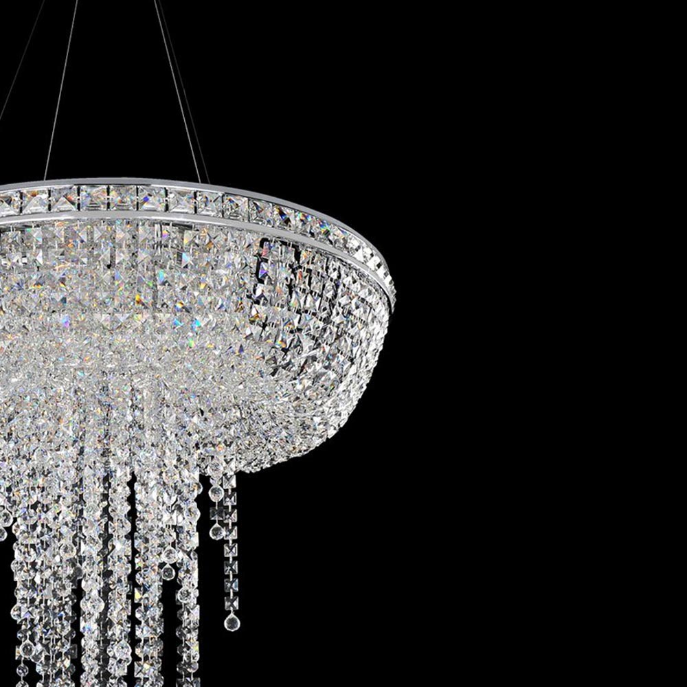 Cascata Chandelier in Detail.