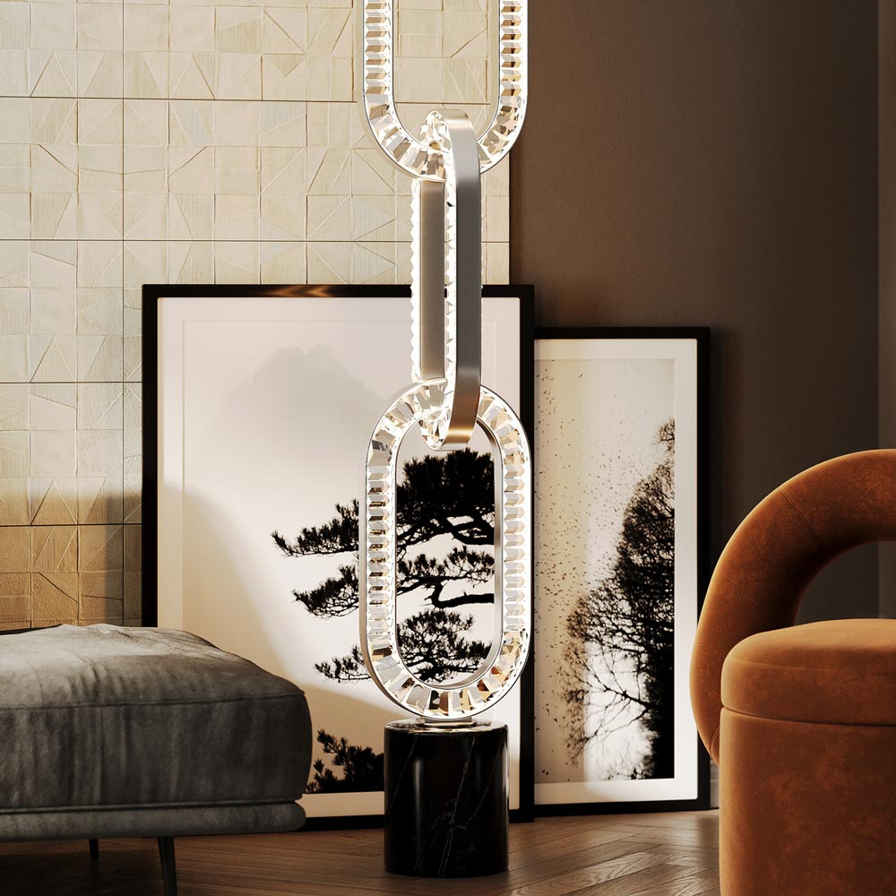 Catena LED Floor Lamp in living room.