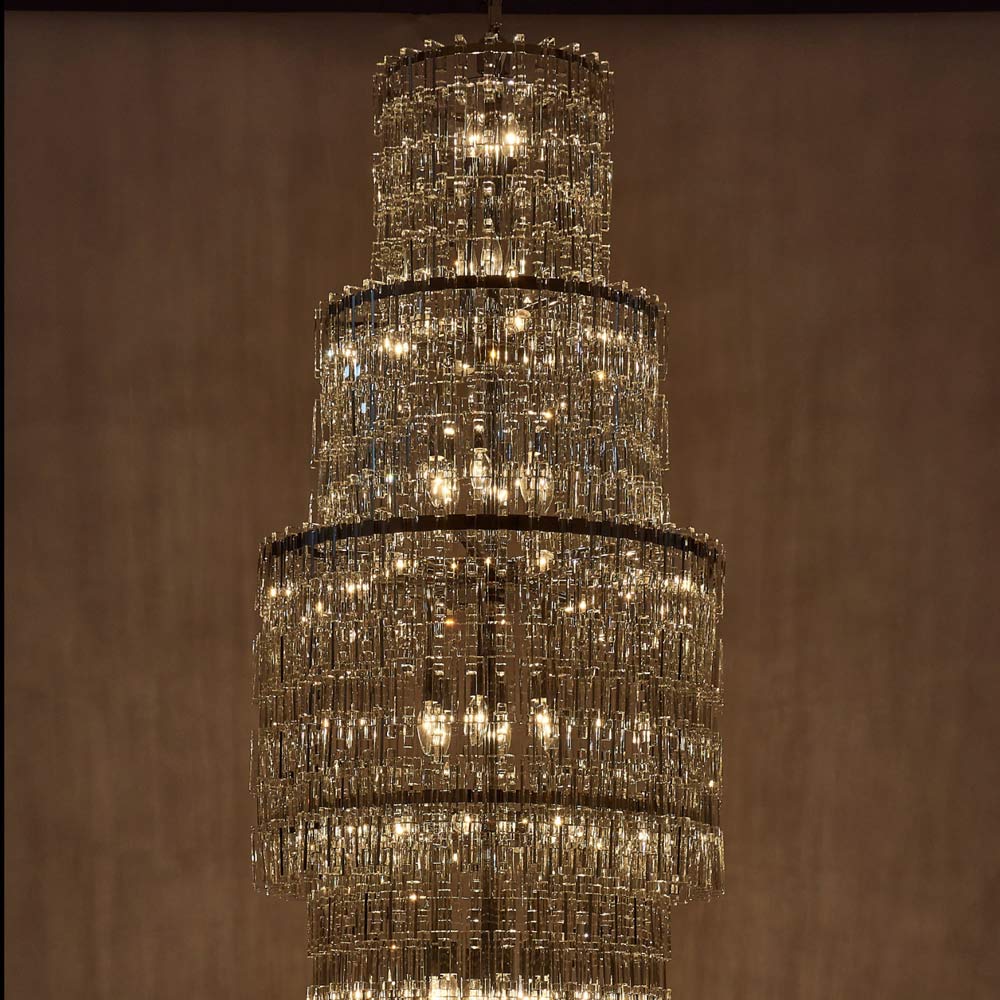 Catene Foyer Chandelier in Detail.