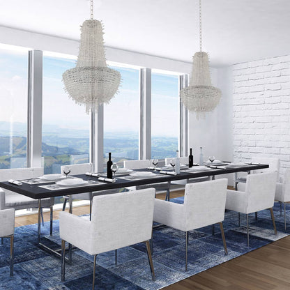 Cielo Chandelier in dining room.