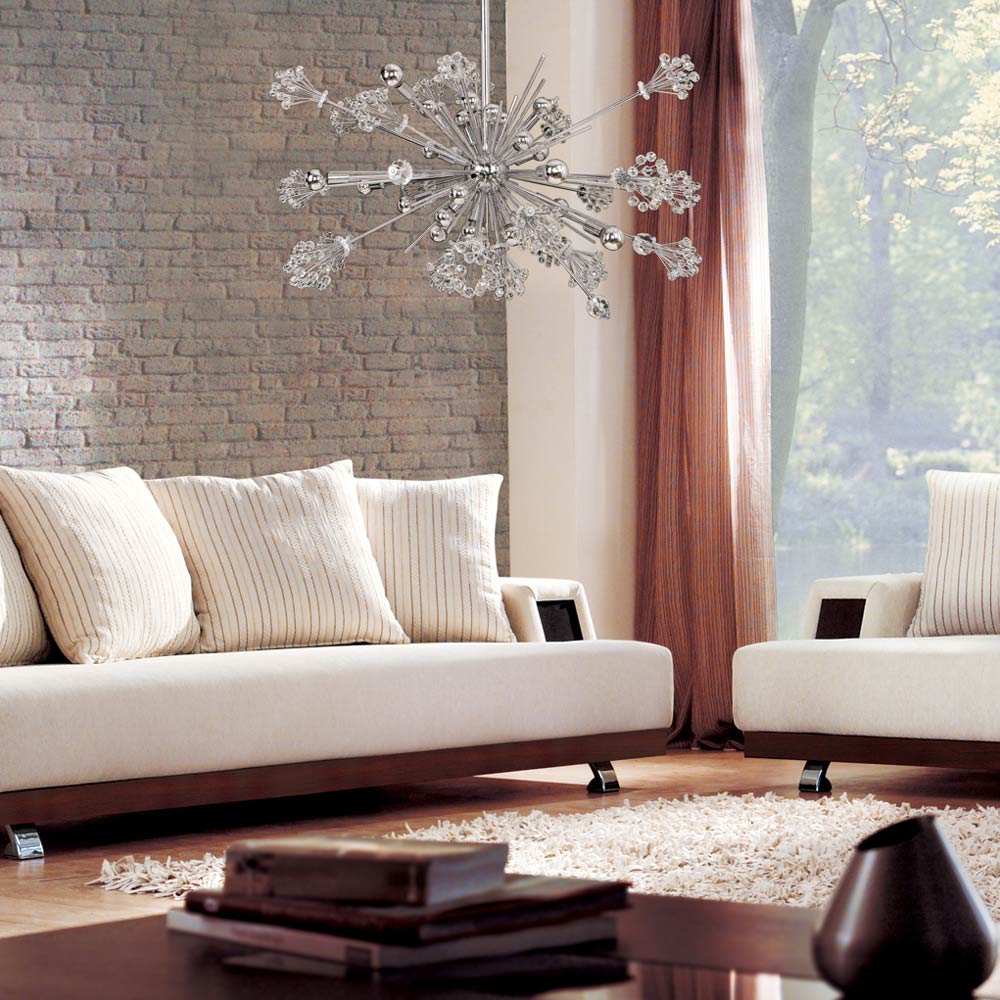 Constellation Chandelier in living room.
