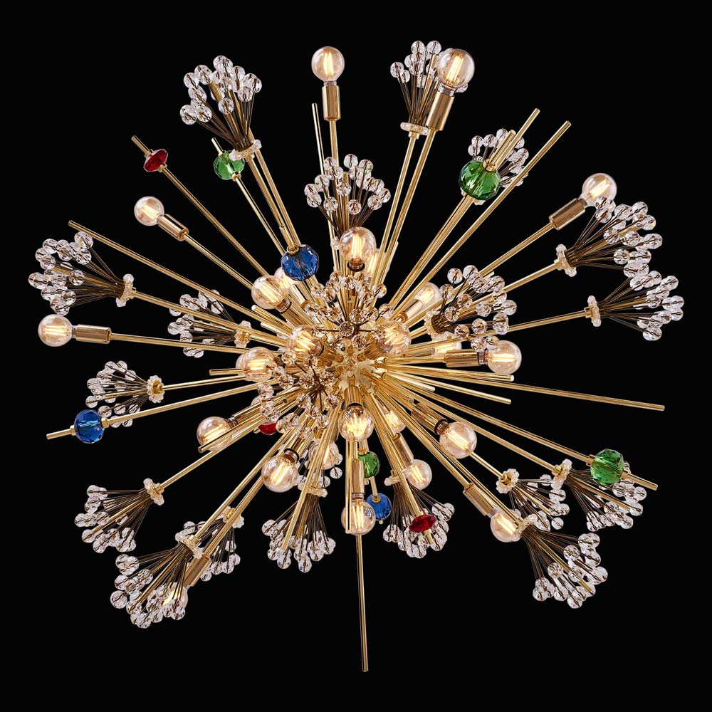 Constellation Colorata Chandelier in Detail.