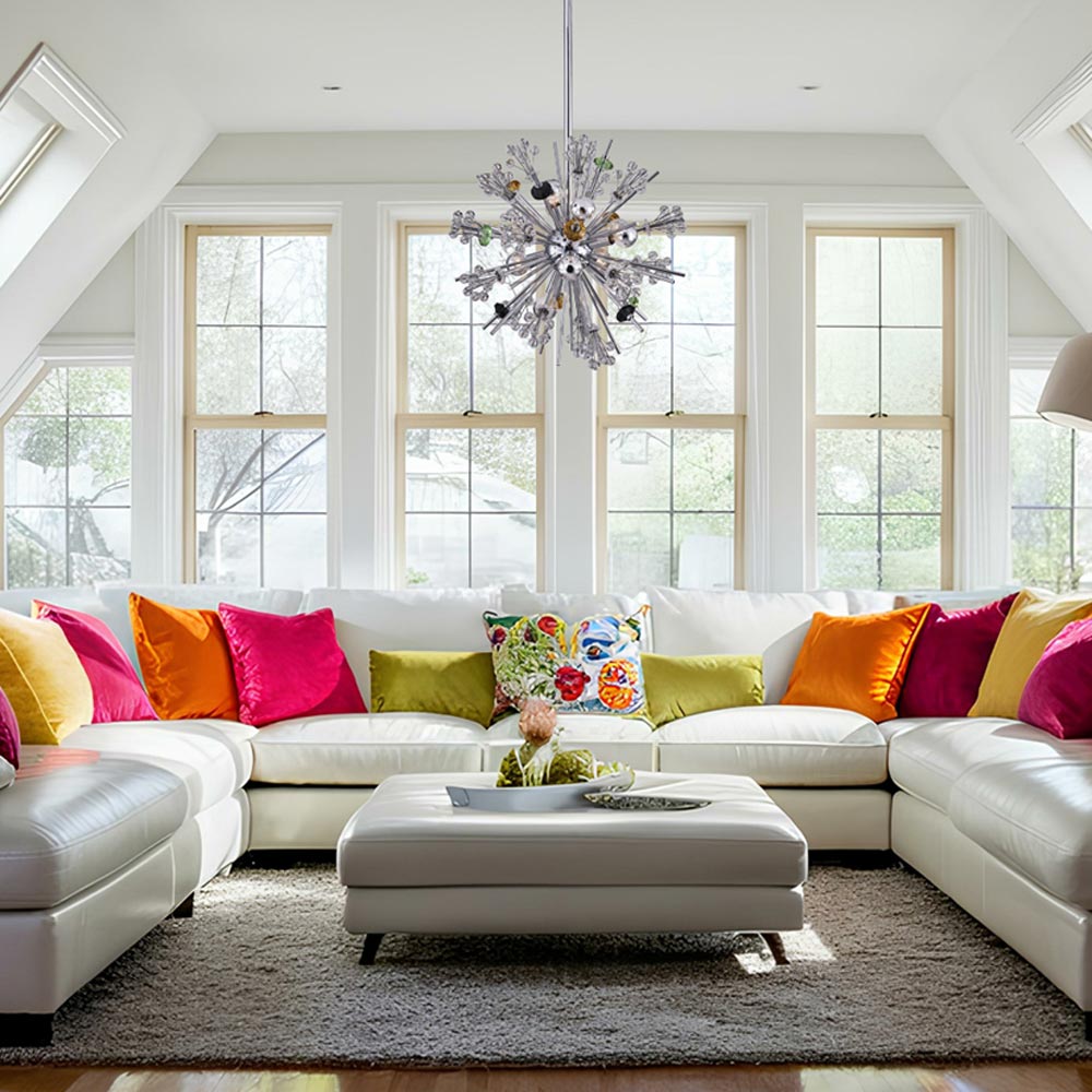 Constellation Colorata Pendant Light in living room.