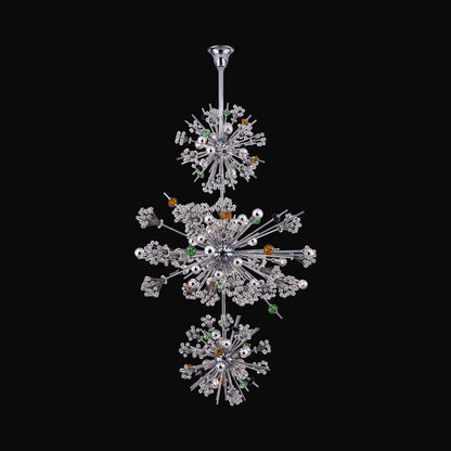 Constellation Colorata Tiered Chandelier in Chrome.