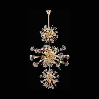 Constellation Colorata Tiered Chandelier in Gold.