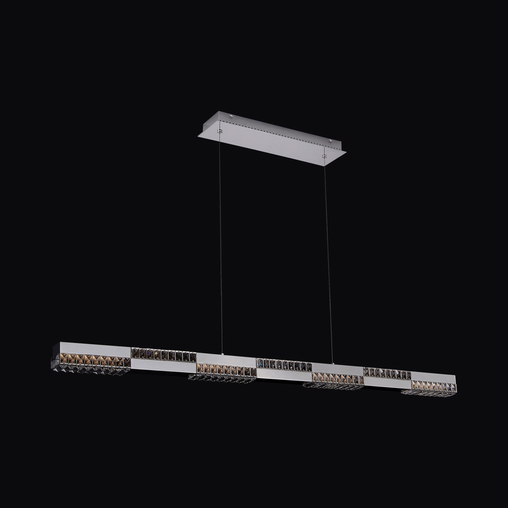 Dama Linear LED Pendant Light in Chrome.