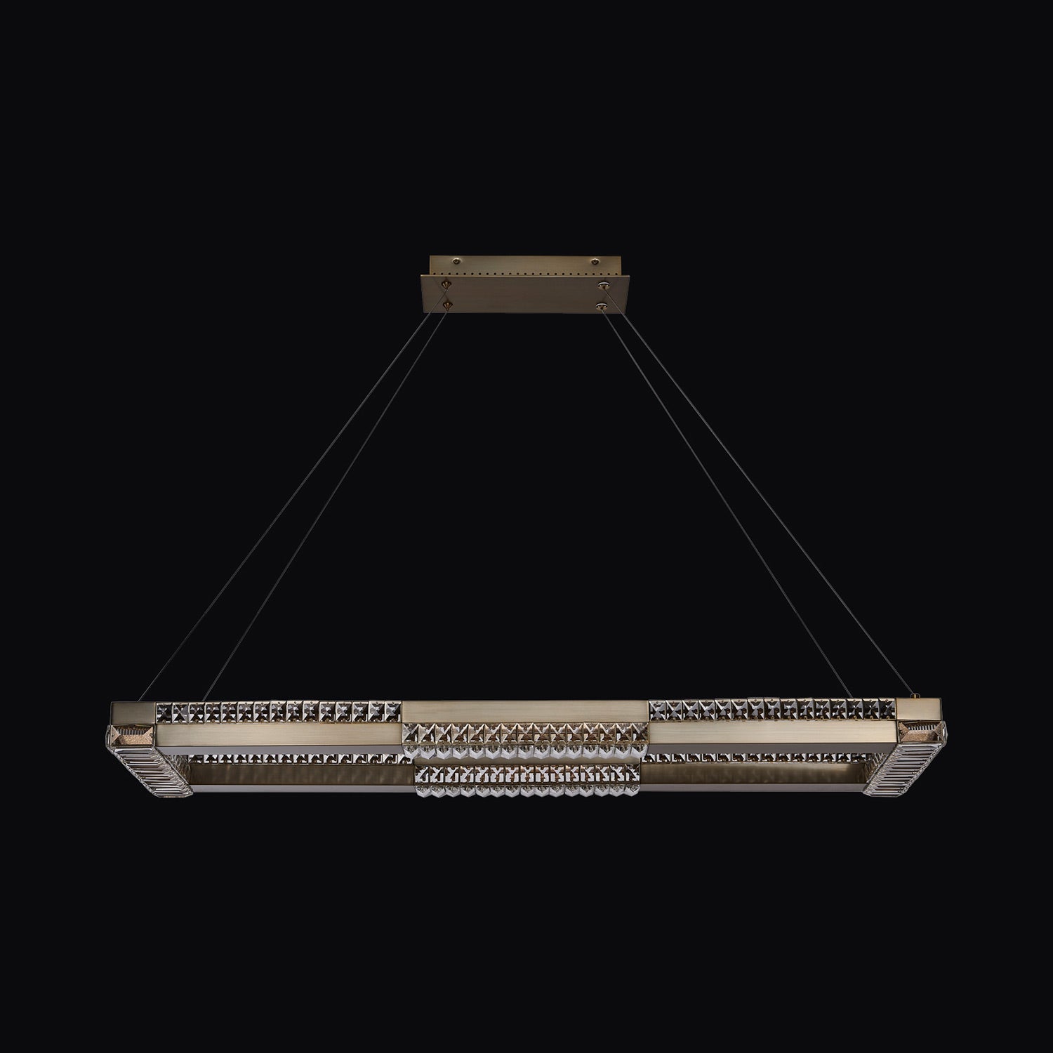 Dama Rectangle Linear LED Pendant Light.