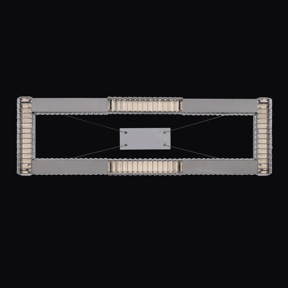 Dama Rectangle Linear LED Pendant Light in Detail.