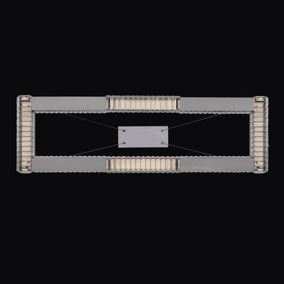 Dama Rectangle Linear LED Pendant Light in Detail.