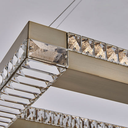 Dama Rectangle Linear LED Pendant Light in Detail.