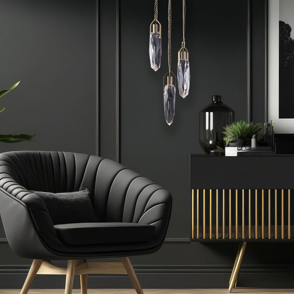 Diamante Multi Light LED Pendant Light in living room.