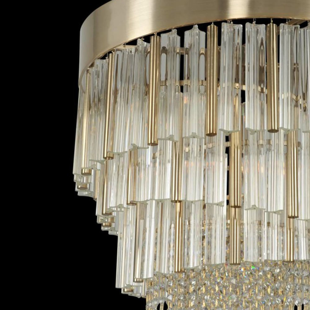 Espirali Semi Flush Convertible Pendant Light in Detail.