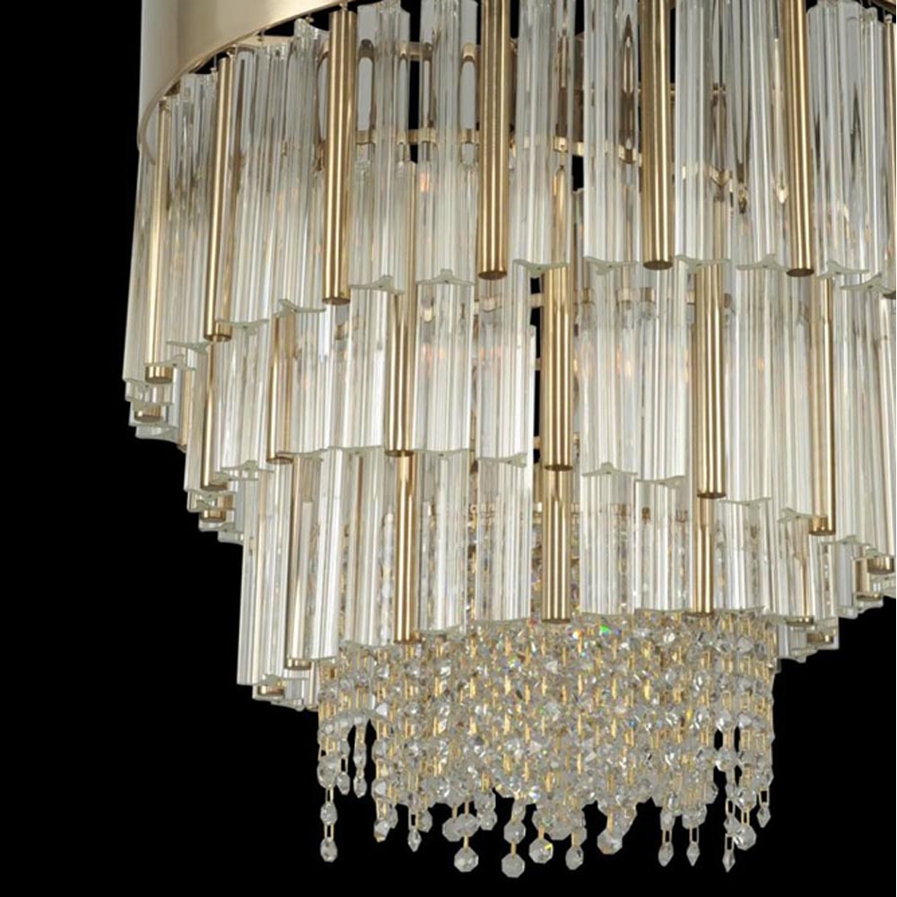 Espirali Semi Flush Convertible Pendant Light in Detail.