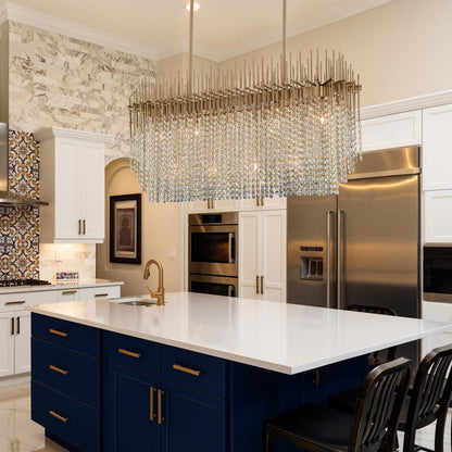 Estrella Linear Pendant Light in kitchen.