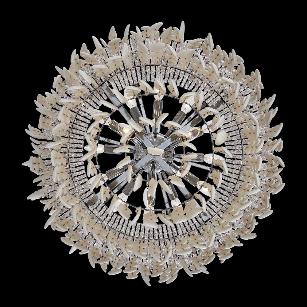 Farfalle Chandelier in Detail.