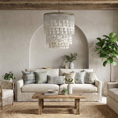 Farfalle Chandelier in living room.
