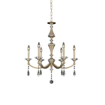 Floridia Chandelier in Matte Brushed Champagne Gold (6-Light).