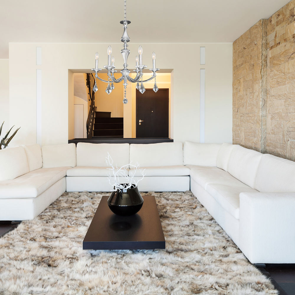 Floridia Chandelier in living room.