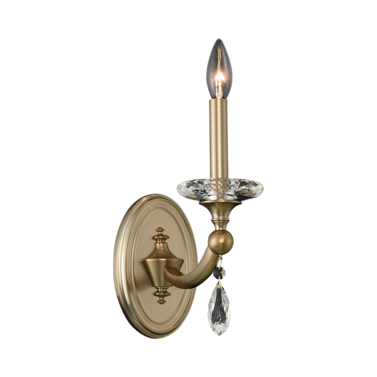 Floridia Single Wall Light in Matte Brushed Champagne Gold.