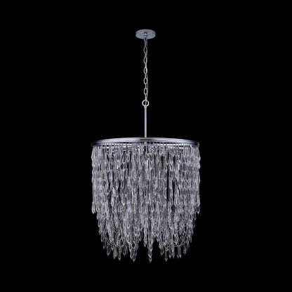 Frangia Chandelier in Chrome (28-Inch).