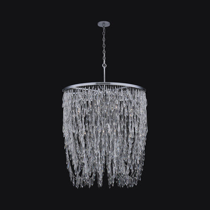 Frangia Chandelier in Chrome (34-Inch).