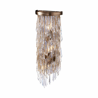 Frangia Wall Light in Brushed Champagne Gold.