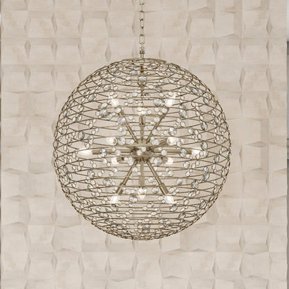 Gemini Orb Chandelier in Detail.