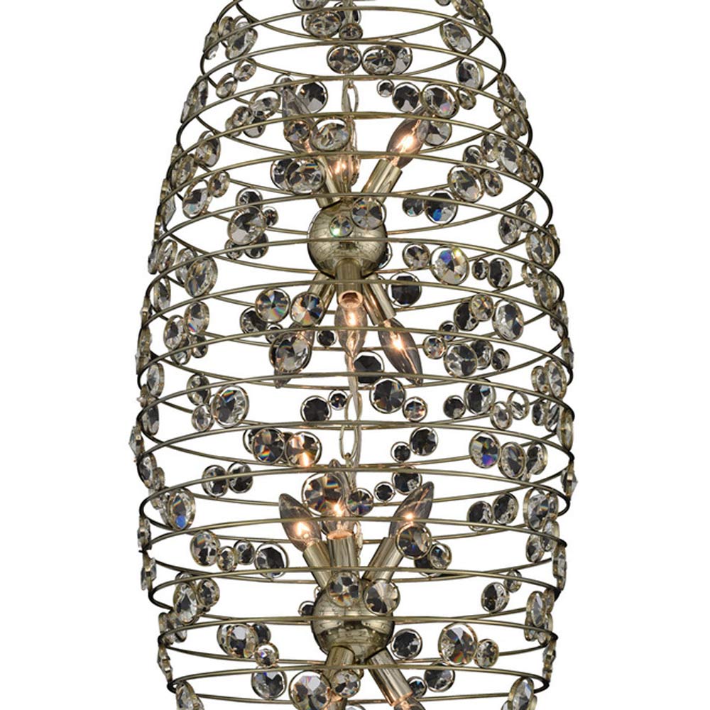 Gemini Vertical Chandelier in Detail.