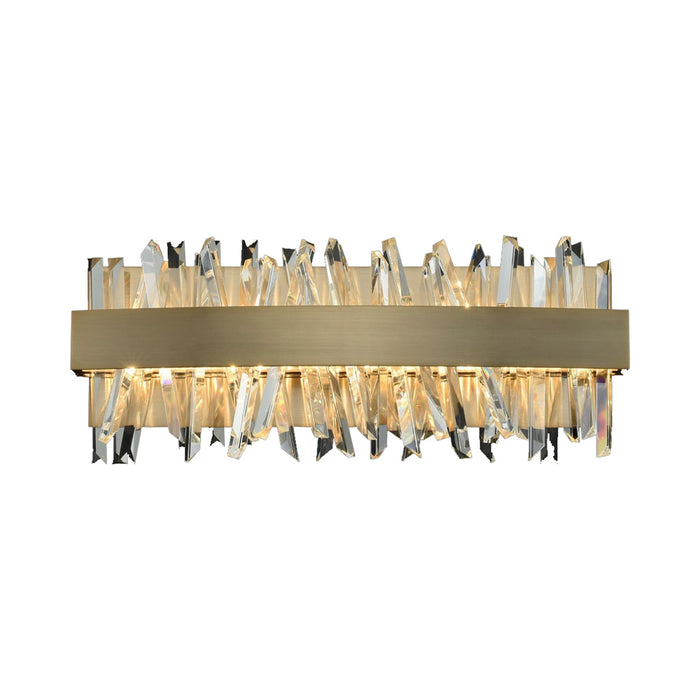 Glacier LED ADA Vanity Wall Light in Brushed Champagne Gold (18-Inch).