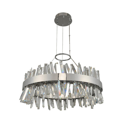 Glacier LED Chandelier in Chrome (32-Inch).