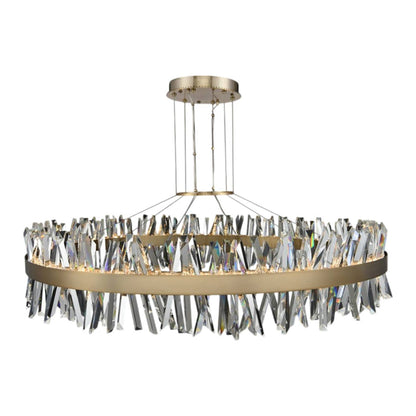 Glacier LED Chandelier in Brushed Champagne Gold (60-Inch).