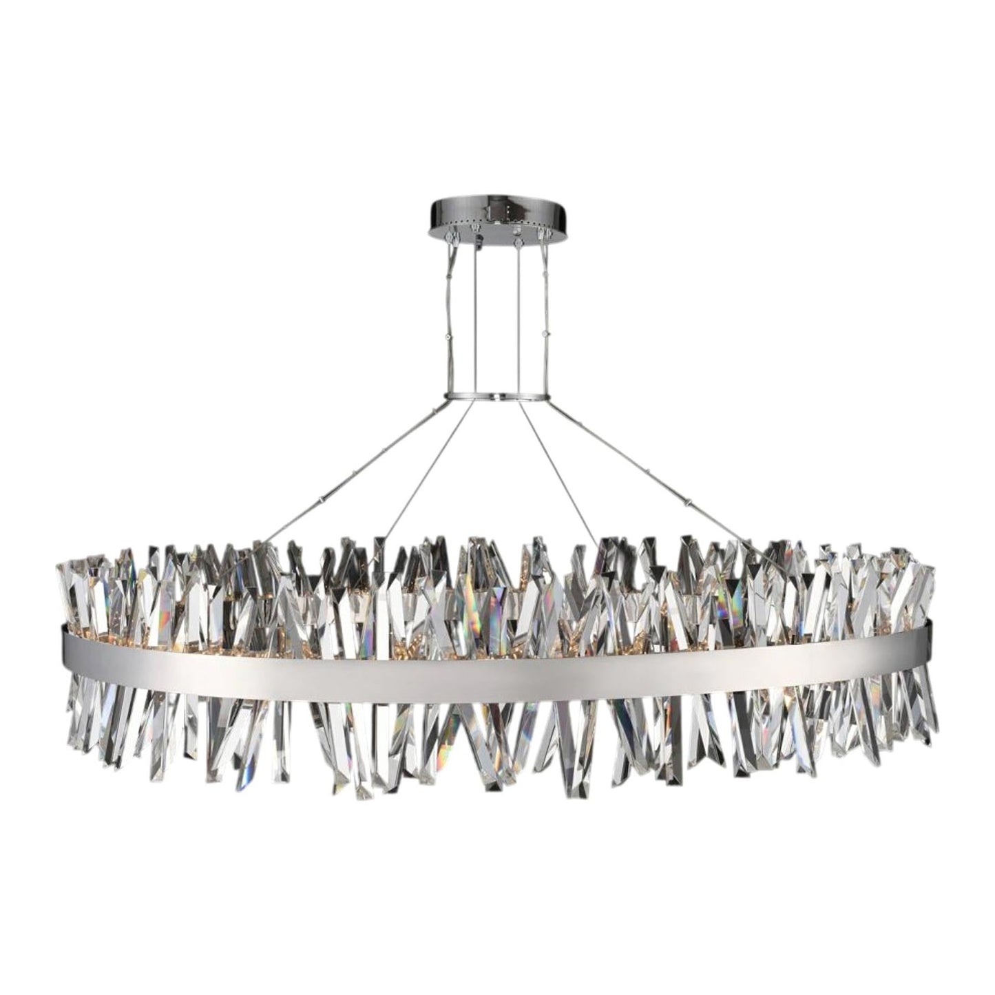 Glacier LED Chandelier in Chrome (60-Inch).
