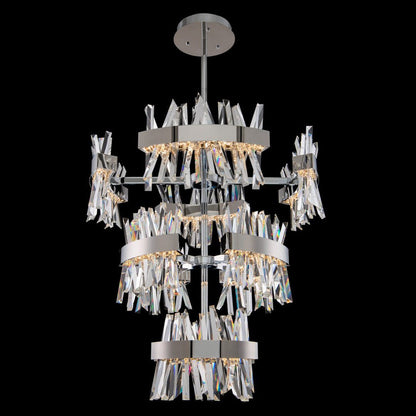 Glacier LED Foyer Chandelier in Detail.