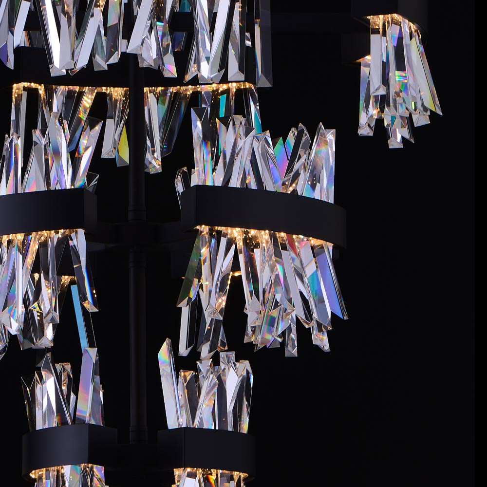 Glacier LED Foyer Chandelier in Detail.
