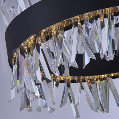 Glacier LED Round Pendant Light in Detail.