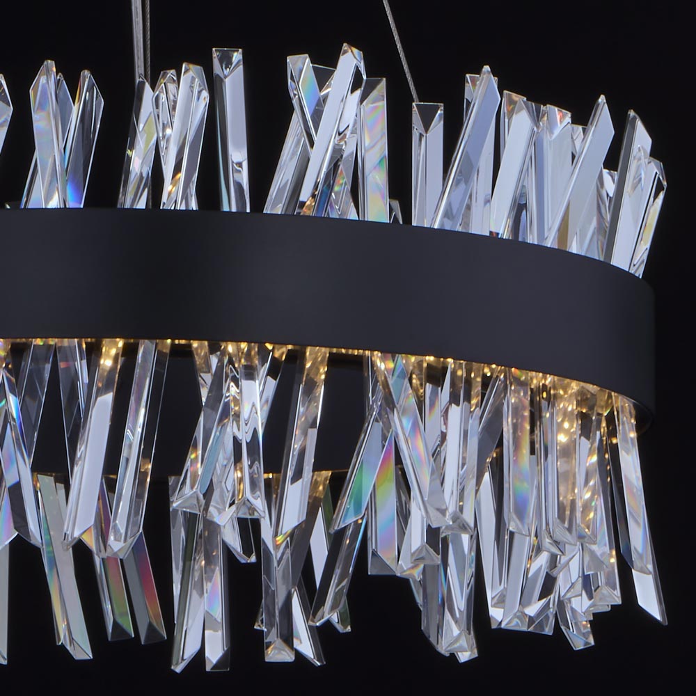 Glacier LED Round Pendant Light in Detail.