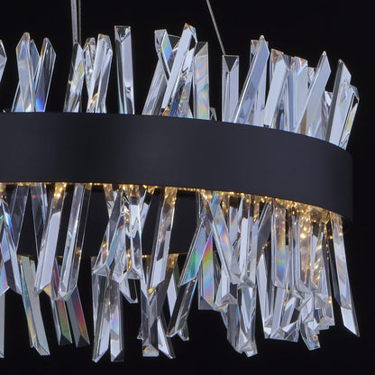 Glacier LED Round Pendant Light in Detail.