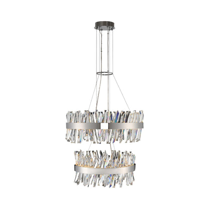 Glacier LED Tiered Chandelier in Chrome.