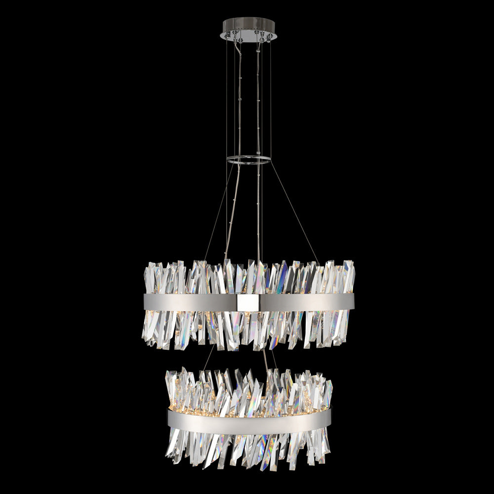 Glacier LED Tiered Chandelier in Detail.