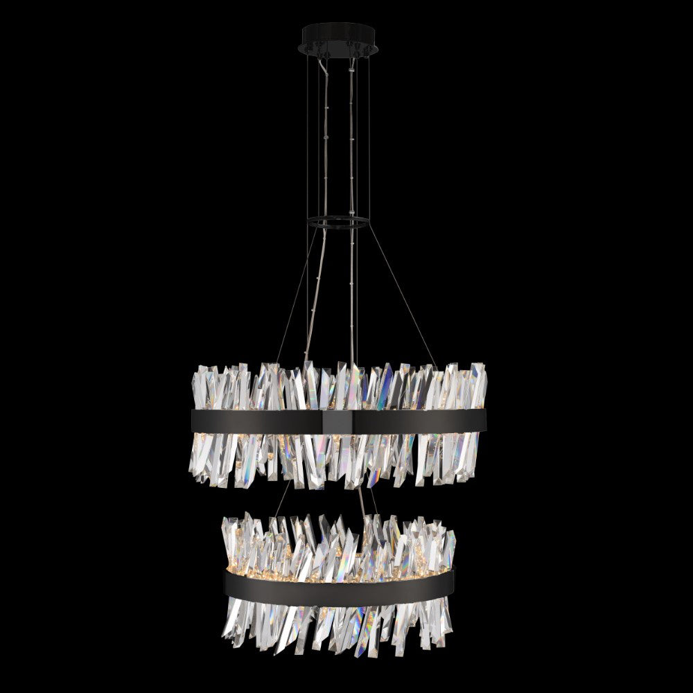 Glacier LED Tiered Chandelier in Detail.