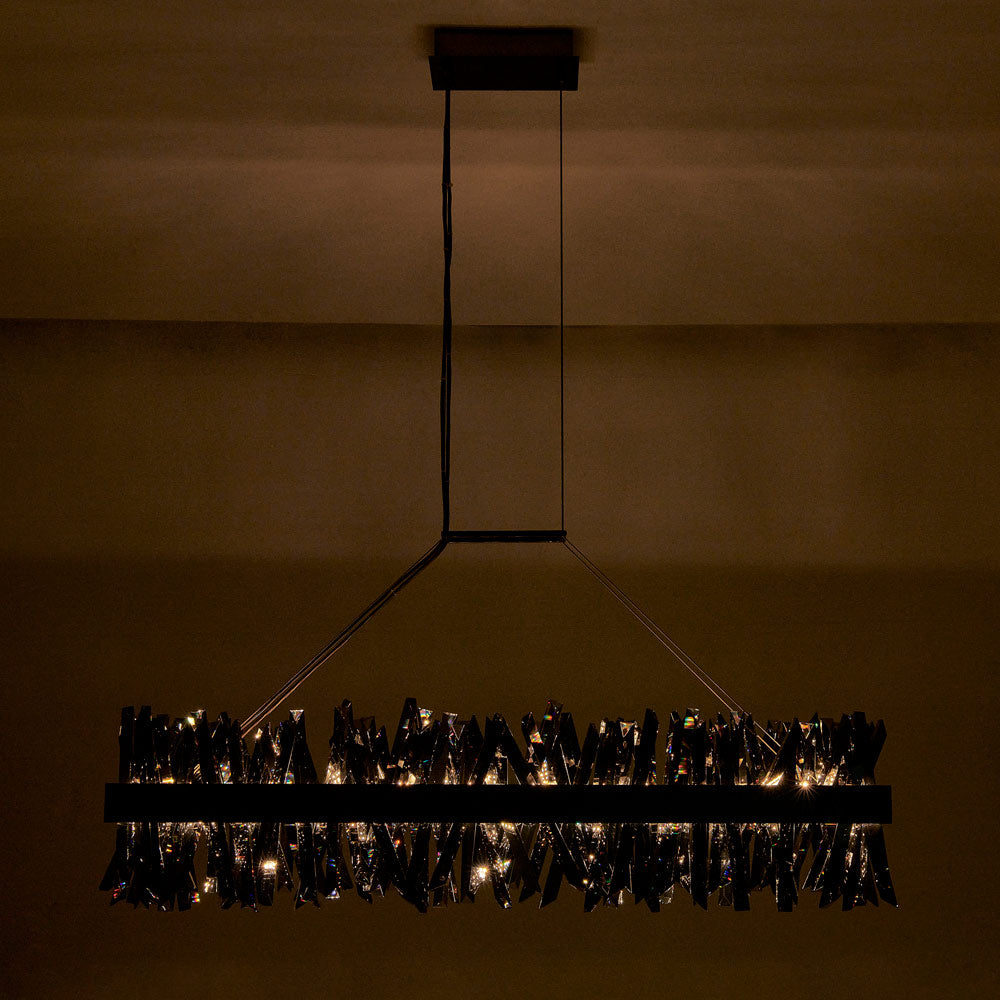 Glacier Linear LED Pendant Light in Detail.