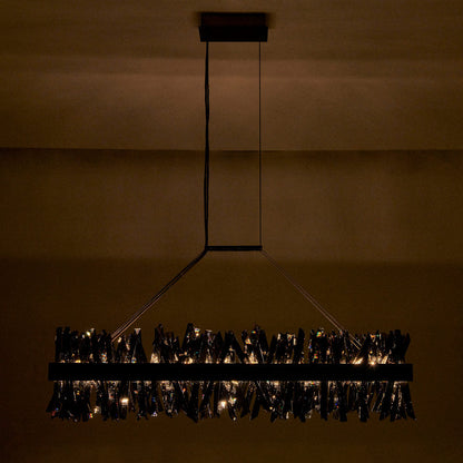 Glacier Linear LED Pendant Light in Detail.